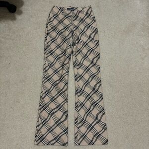 I.AM.GIA Tan Plaid Carmel Flare Pants